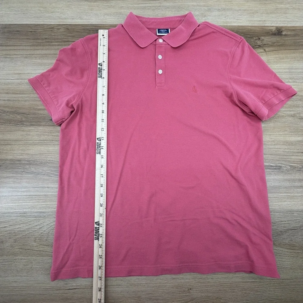 Charles Tyrwhitt Mens Polo Shirt Large Short Sleeve Pink Bird Logo‎ Casual